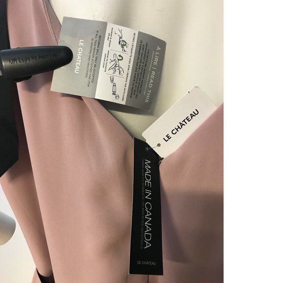 Le Chateau PLUS SIZE Dusty Rose Blush Pink Wedding Asymmetrical Summer Dress NWT - Picture 10 of 11